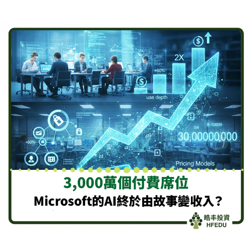 【3,000萬個付費席位：Microsoft的AI終於由故事變收入？】